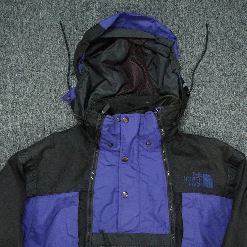 The North Face Jacket Mens Large Black Purple Steep Tech Hooded Scot Schmidt *